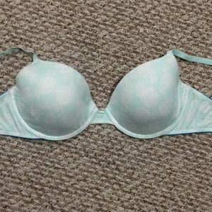 Light blue with flower print Victoria’s Secret bra